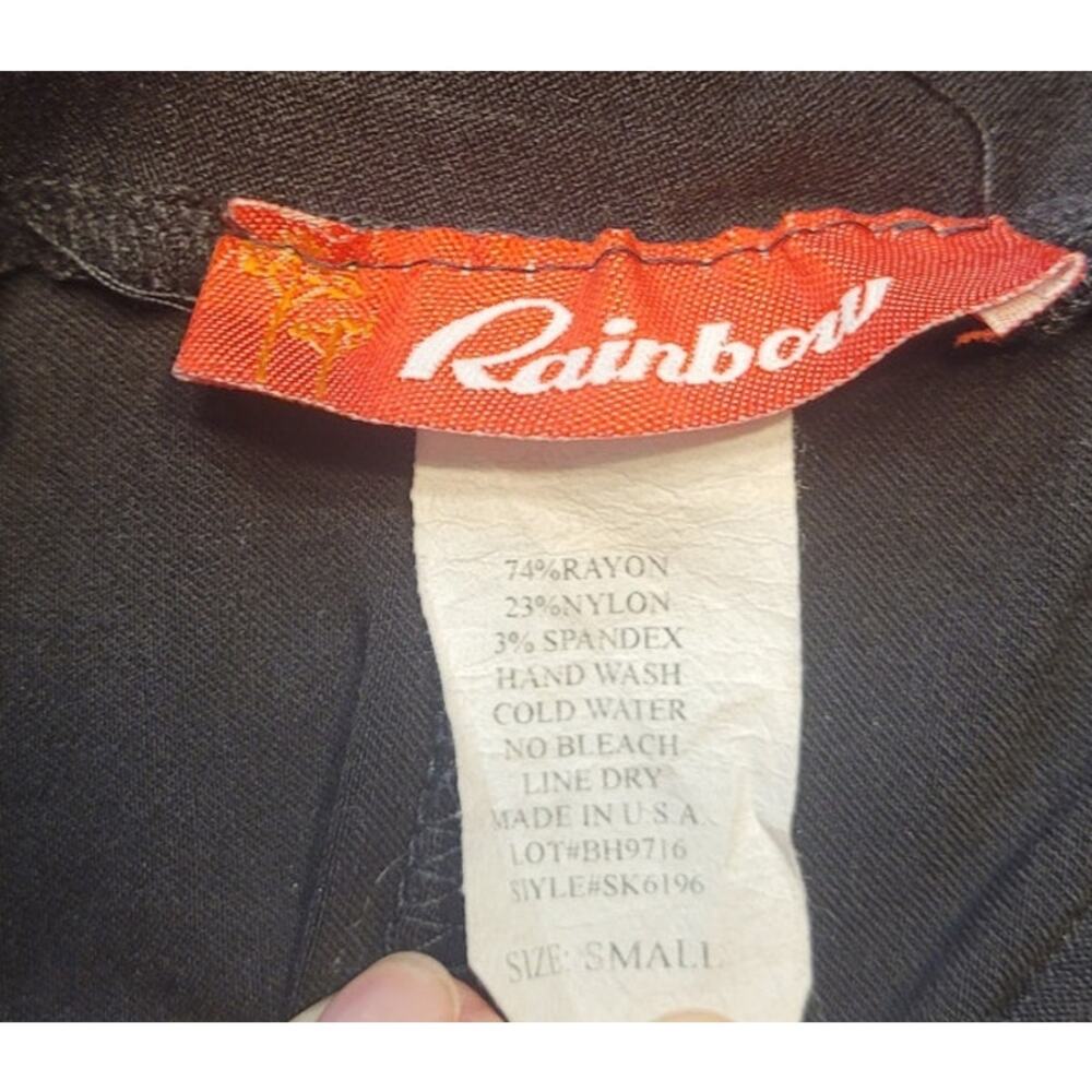 VTG Y2K Black Skater Skirt Made in USA Goth Grunge Alt S - Picture 4 of 7